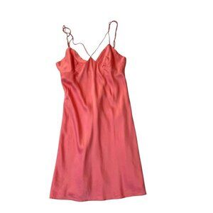 Vintage Victoria's Secret 100% Silk Chemise Slip Nightie 90's Pink size Small
